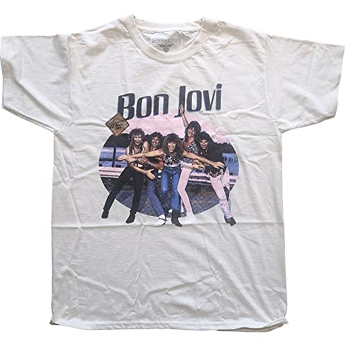 Rock Off Bon Jovi Breakout Officiel T-Shirt Hommes Unisexe - Les Beatles, Paul McCartney, John Lennon, RIngo Starr, George Harrison Rock Off Bon Jovi Breakout Officiel T-Shirt Hommes Unisexe