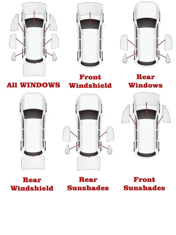 Para Volvo Para XC90 MK2 2016 2017 2018 2019-2023 Accesorios Para Coche Protección Parabrisas Cubierta Visera Completa Parasol Coche Magnético(All Sunshades 8pcs)