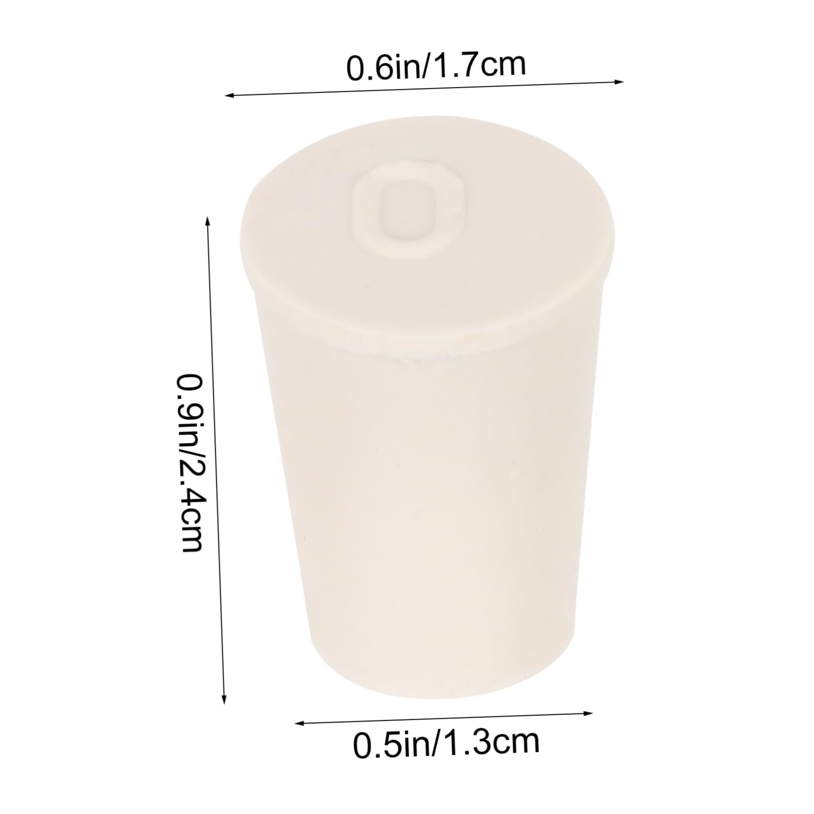 HOMOCONO Lid Rubber Sealing Plugs 50 Pack Tapered Flask Plug Lab Tube Stopper Cap for Test Tubes