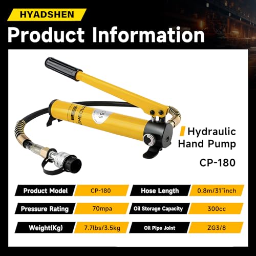 Image of CP-180 Hydraulic Hand Pump High Pressure Portable Manual Hydraulic Pump Hydraulic Lifting Pump
