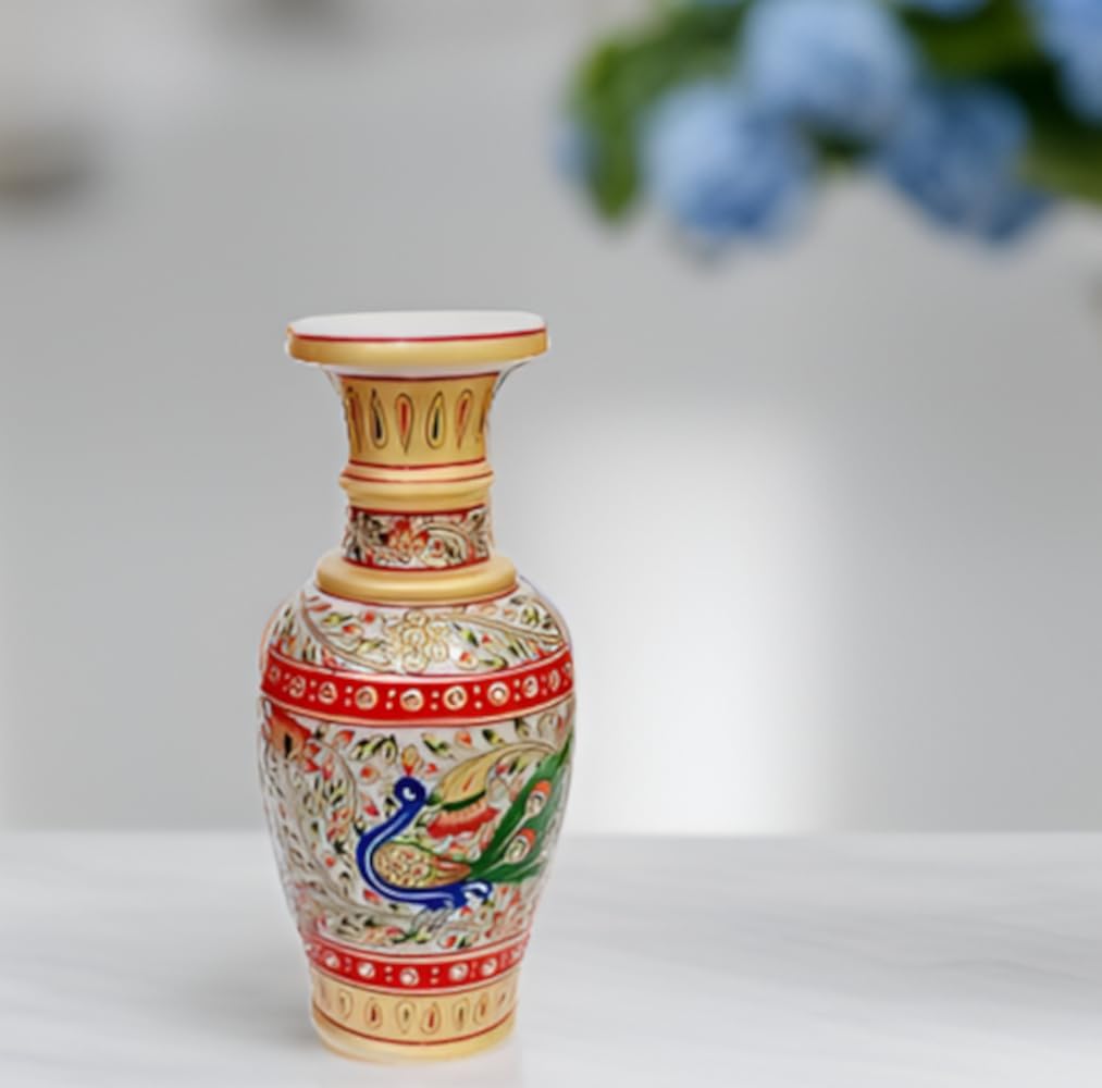 Amazon.com: Purpledip Marble Vase, Flower Pot for Home