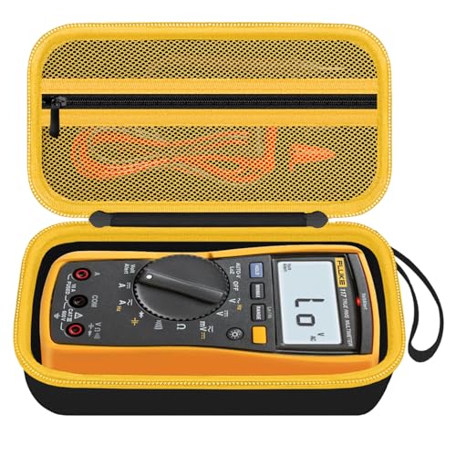 HESPLUS Carrying Case for Fluke 15B+/17B+/Fluke 101/117/115/116/114/113/177/179/233/106/107 Fluke Multimeter Testers and Accessories, Multimeter Storage Bag Organizer Box (Case Only)