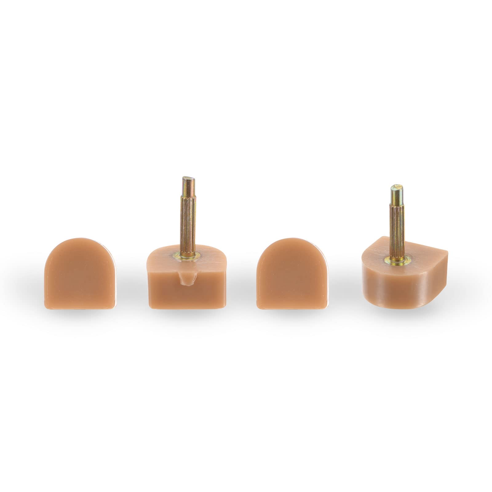 sourcing map Tapas de Tacón Alto de TPU para Mujer 5 Pares, Clavijas de Tacón Alto Zapato de 2,4mm, Tapones de Reemplazo en Forma de U 12x12mm para Reparación Zapatos, Beige