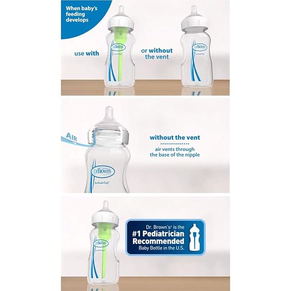 Dr. Brown's 5 oz Options+ Wide-Neck Bottles, 3-Pack