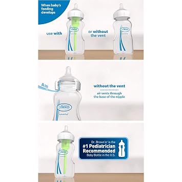 Dr. Brown's 5 oz Options+ Wide-Neck Bottles, 3-Pack