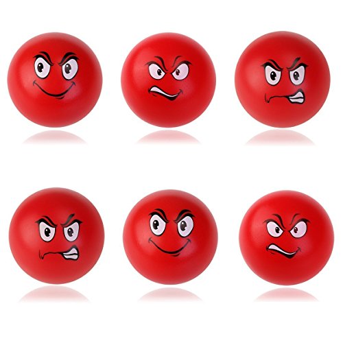BESTOYARD Stress Ball Squeeze Balls Fidget Toy for Party Favors Hand Exercises and Strengthening - 6 Pack