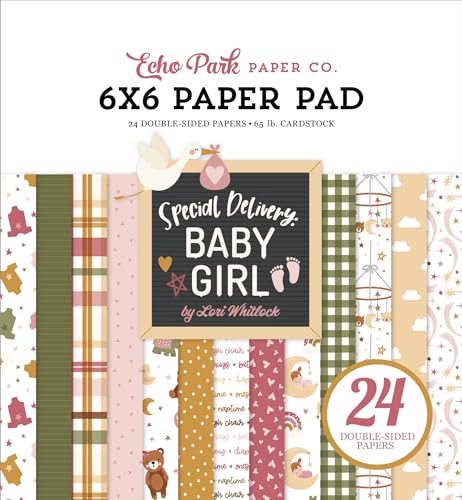 Papier Echo Park Special Delivery Baby Girl 6X6 pour loisirs créatifs et scrapbooking fille