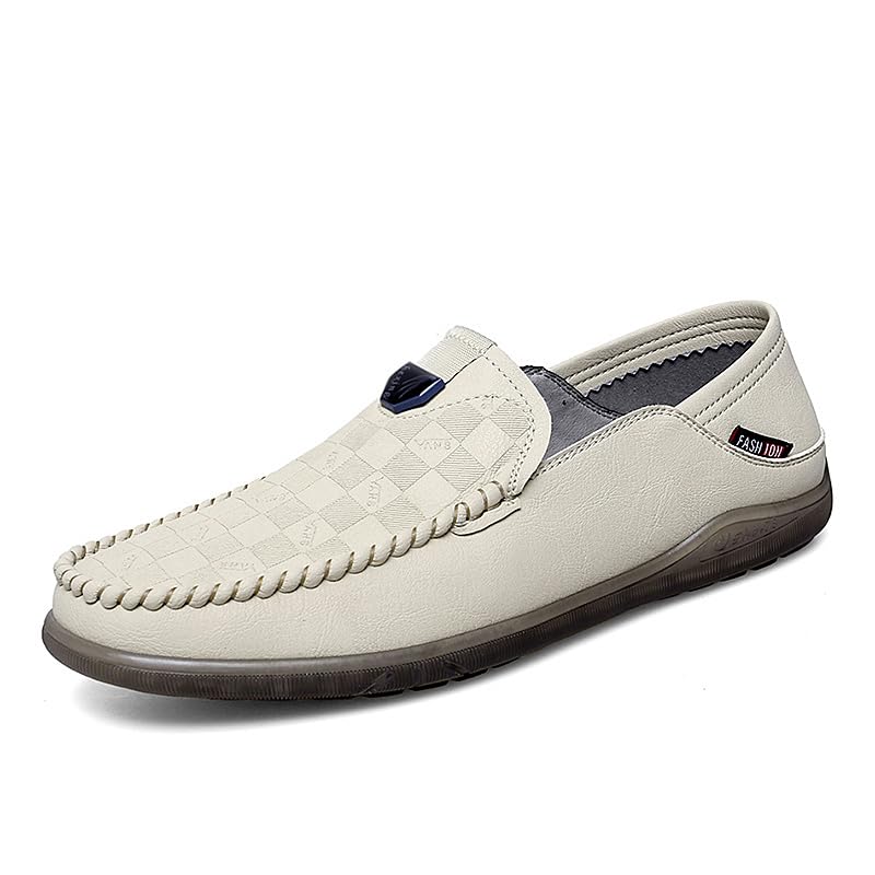 Premium Genuine Leather Men's Casual Shoes Slip on Mens Driving Penny Loafers for Men Lightweight Breathable