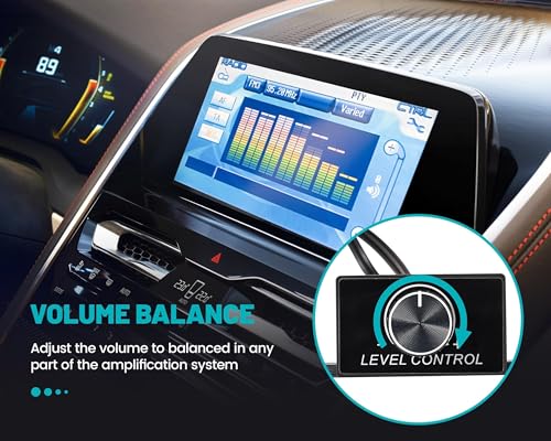 Image of NuIth Universal Car Amplifier RCA Level Controller, Car Audio Bass Control Knob, High Quality Sub Amp Volume Control Cable for Car, Motorcycle, Speakers, Home Theater