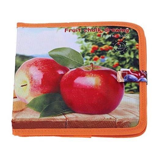 Libro de dibujo de tiza, tablero de dibujo de reciclaje portátil Libro de tiza de color Tablero de tela para niños de Oxford para escuela infantil Aprendizaje educativo temprano Juguete Cumpleaños(#3)