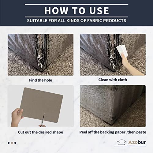 Azobur Remendo de Reparo de Veludo, Remendo de Tecido de Flanela Retangular Autoadesivo, Veludo Anti