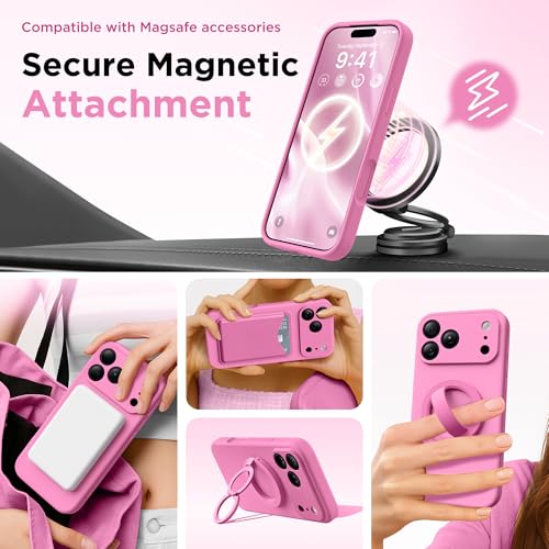 Image of GolbinBox Magnetic for iPhone 17 Pro Case, Silicone Cover, Peach Pink