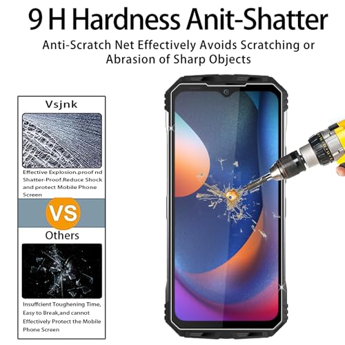 Vsjnk Screen Protector Compatible with DOOGEE S100/DOOGEE S100 Pro Tempered Glass - Image 3