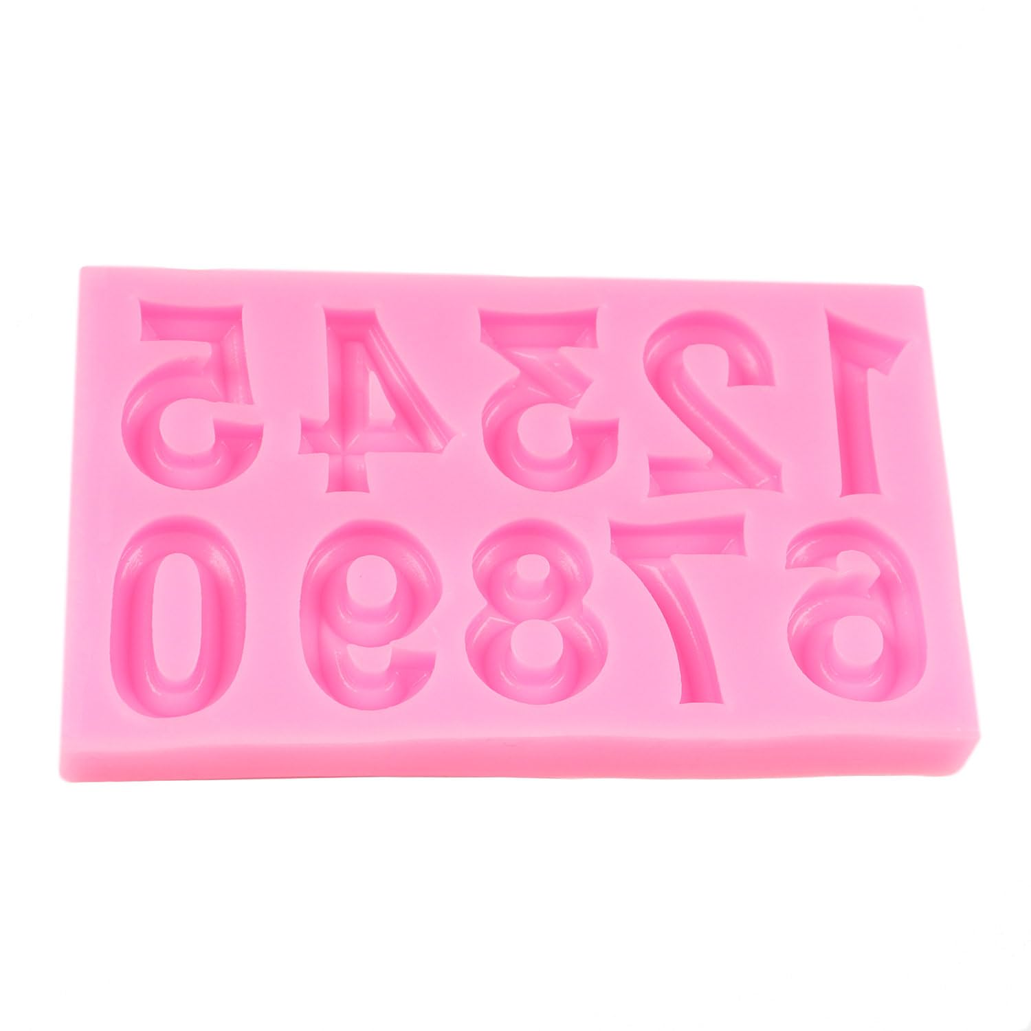 Moldes de silicona para fondant, número 0-9, fondant, chocolate, para decoración de pasteles, cupcakes, dulces, postres, pasta de goma, arcilla polimérica