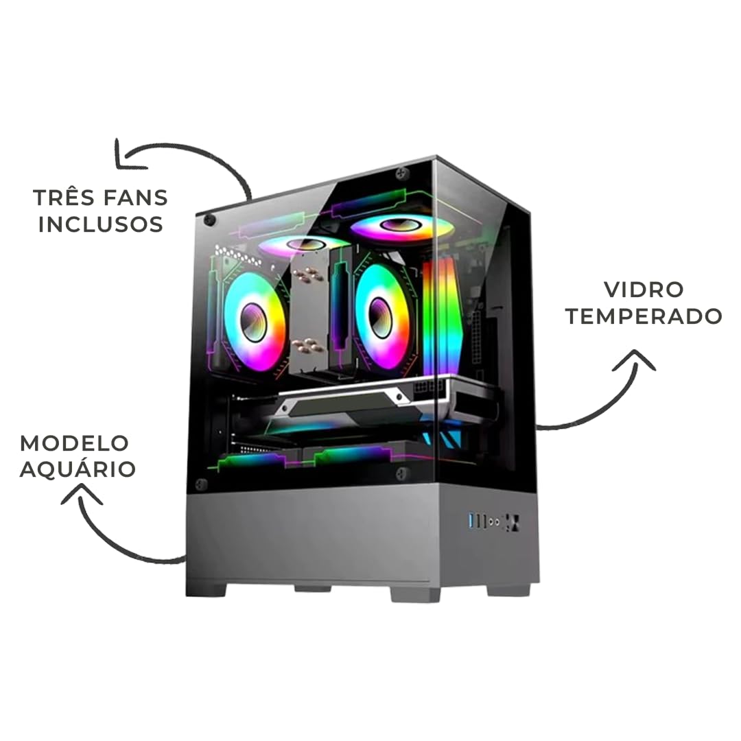 PC Gamer Intel Core i5 3470 3.6GHz Placa de Vídeo GeForce GT 730
