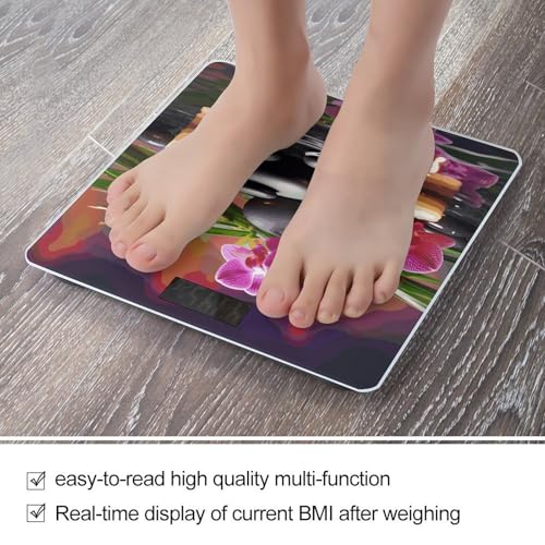 Báscula digital de baño con piedras de masaje y vidrio templado miniatura 5
