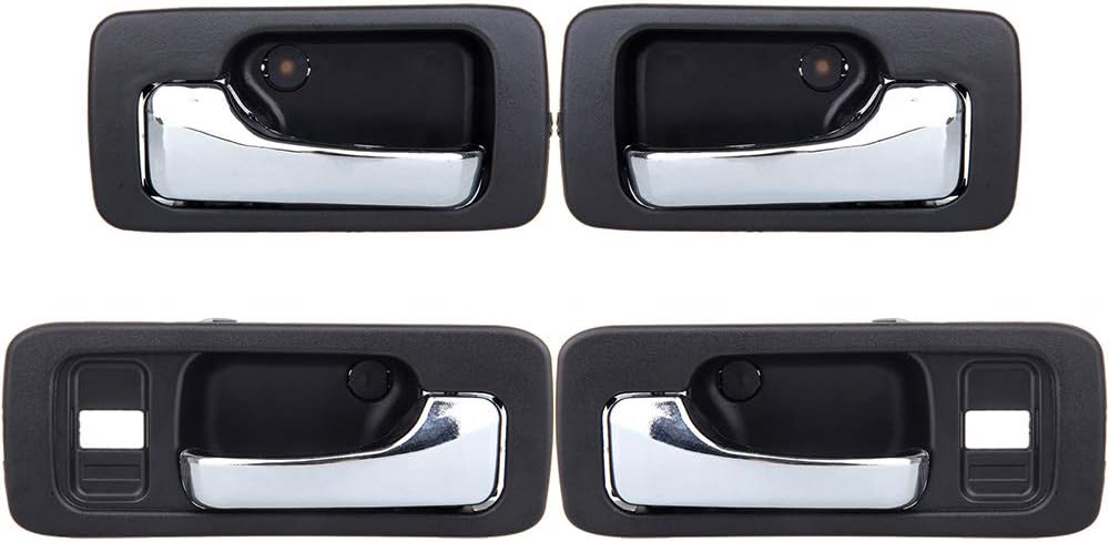 ZENITHIKEBlack Door Handles Interior Driver Passenger Side for Select for Honda for Accord 1990-1993(4pcs)