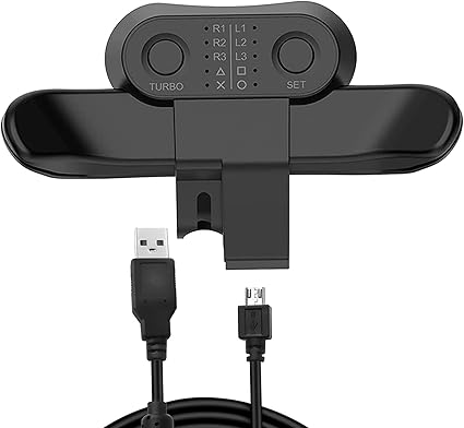 Amazon Co Jp Elnicec Ps4 背面ボタンアタッチメント 簡単設定 ターボ 機能ボタンのマッピング Dualshock4 背面パドル Playstation 4 Slim Proコントローラー用 背面ボタン 日本語取扱説明書付 ゲーム