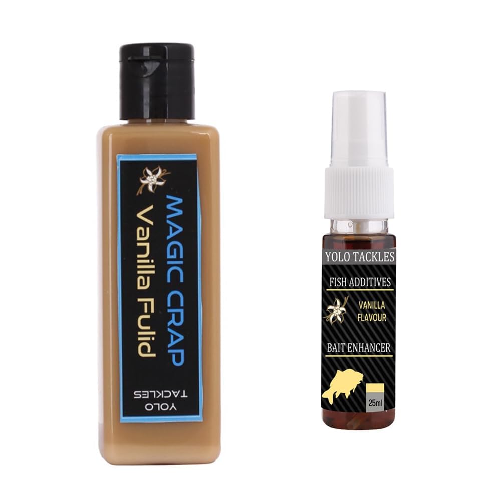 Fishing Vanilla Magic Crap Bait 100ml, Vanilla 25ml Attractant Spray Combo-image-45