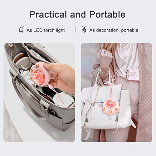 Rechargeable Cute Cat Paw Electric Hand Warmer，Portable And Reusable Hand Warmer,With 3-6Hrs Long Lasting Heating And Colorful Lights, For Kids&Women&Men In Cold Winter #TOP3