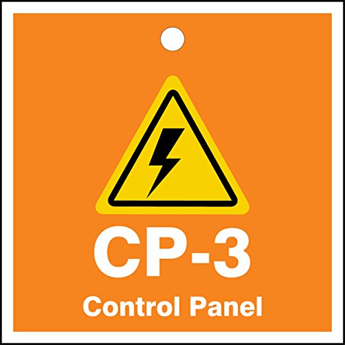 Étiquettes d'identification CP-3 Accuform résistantes en plastique orange 5 pcs