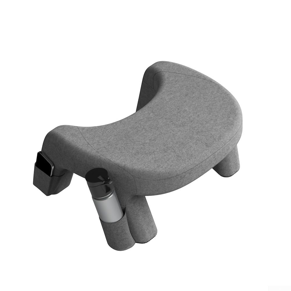Almohada ortopédica de respaldo para cama, cojín de espuma viscoelástica con reposabrazos para jugar y leer, color gris, 58 x 30 x 14 cm (gris claro)
