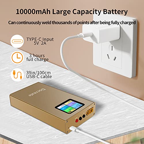 Spot Welder, Docreate 10000Ma-H Mini 18650 Battery Spot Welder With Lcd Screen, Portable Diy Spot Welding Machine With Spot Welding Pen, Nickel Sheets For Battery Plate Welding And Type-C Charging #TOP2