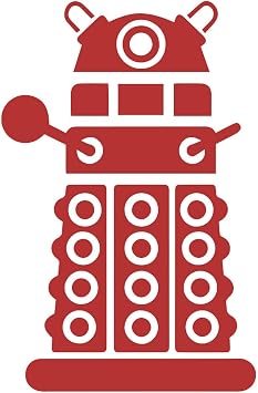 Doctor DW Robot Who Sticker Vinyl Decal Notebook Car Window Laptop 4"x 6" Red