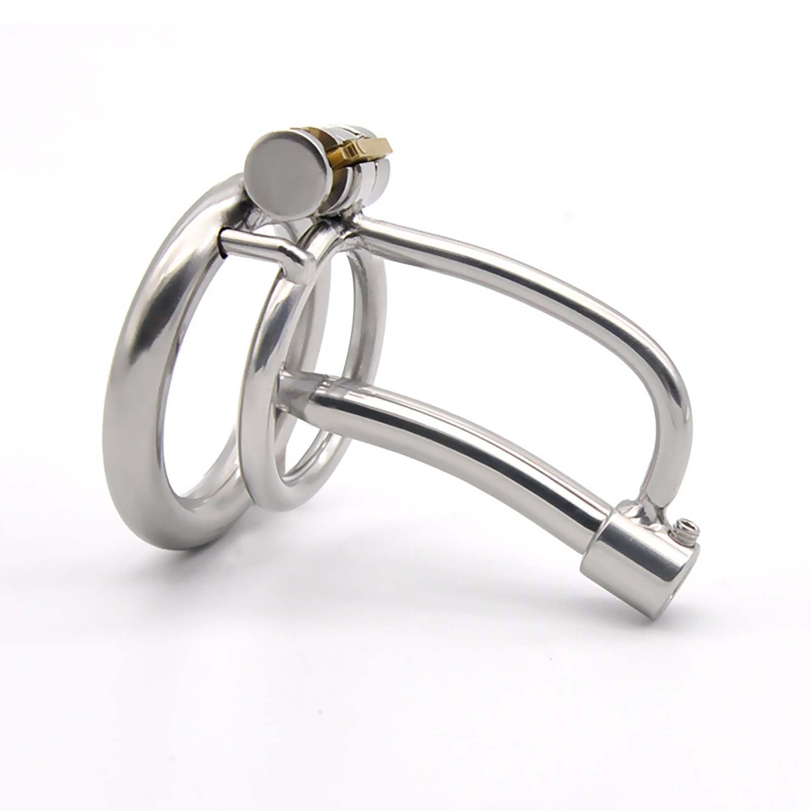 Asta fitness cava liscia in acciaio inossidabile, barella maschile squisita per facilitare la minzione con anello di ritenzione, 3 misure opzionali -D65IT (12mm rod, B:45mm ring)