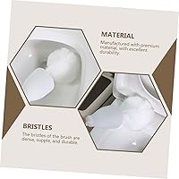 Vista 3 de Cabilock Cepillo de limpieza de inodoro, cerdas suaves, juego de cepillo de inodoro blanco para el hogar, hotel, oficina, centro comercial