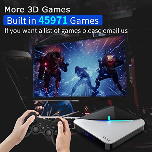 Retro Game Console Built-In 45971 Classic Games, Video Game Console For 4K Tv Plug And Play, Emuelec 4.6 Game System, Android Tv 9, Retro Emulator Console Compatible With Ps1/Psp/Mame/Sega,S905X3 Chip #TOP2
