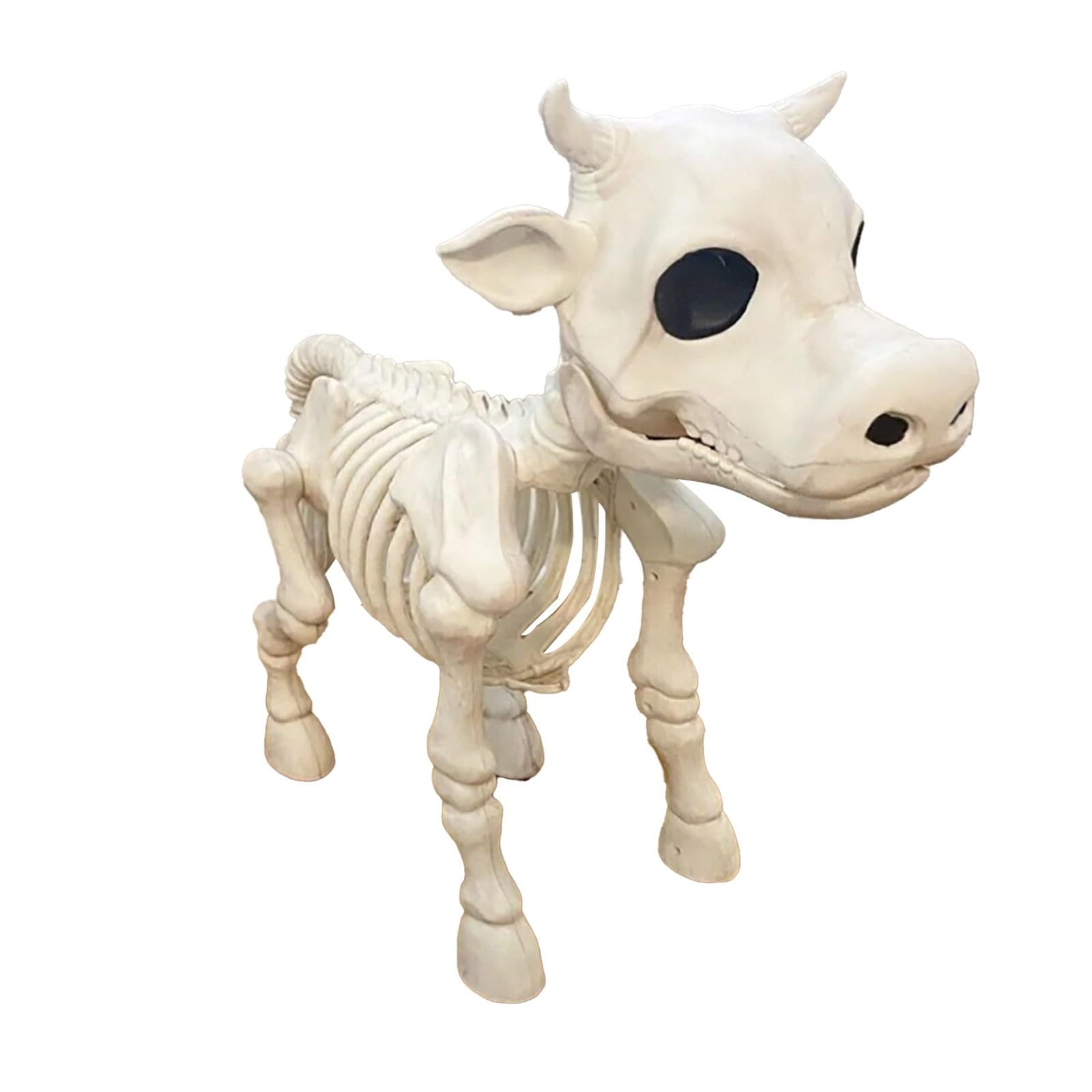2023 Cow Skeleton Halloween Decoration Skeleton Cow Statue Halloween Cow Skeleton Decor Cow Skull Decorations Outdoor Sculpture Statue Cow Skeleton Halloween Decorative Prop(1 PC)