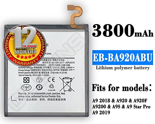 Image of THE BATTERY STORE Orignal EB-BA920ABU Battery for Samsung A9 2018 with 1 Year Warranty and high Capacity Battery Backup (for Samsung A9 2018)