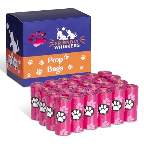 Image of 360 Count Dog Waste Bags, 24 Rolls, Scented Poop Bags for Puppies (Pink)