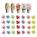 50pcs 3D Flower Nail Charms, Mixed Color Nail Art Charms, Resin Flower Petals Floral Nail Jewels Nail Decorations for Nail Art DIY Nail Accessories Nail Supplies for Women Girls