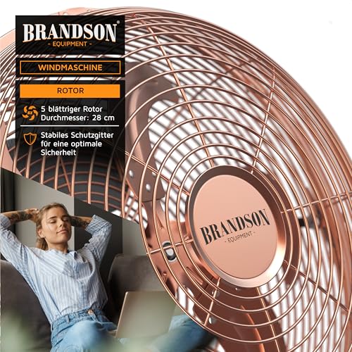 Bodenventilatoren Brandson – Retro Windmaschine in Kupfer
