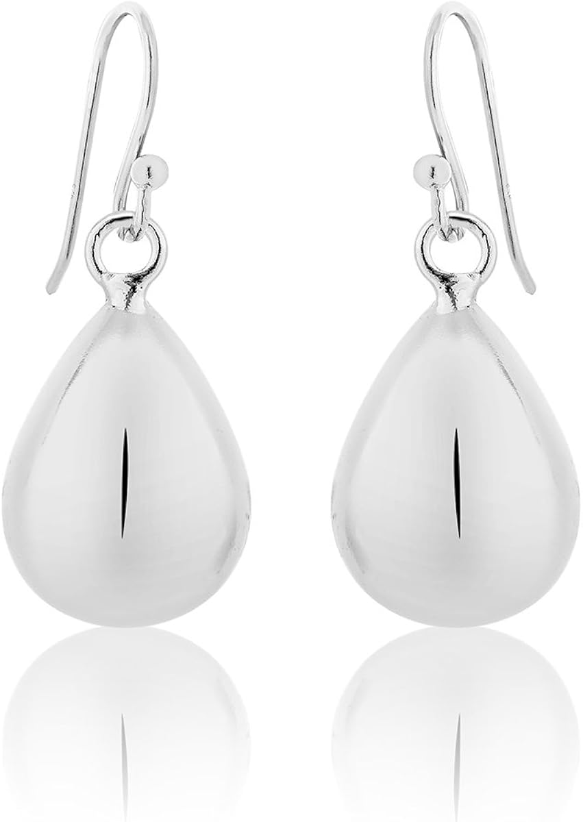 DTPSilver - 925 Sterling Silver Teardrop Dangling Earrings