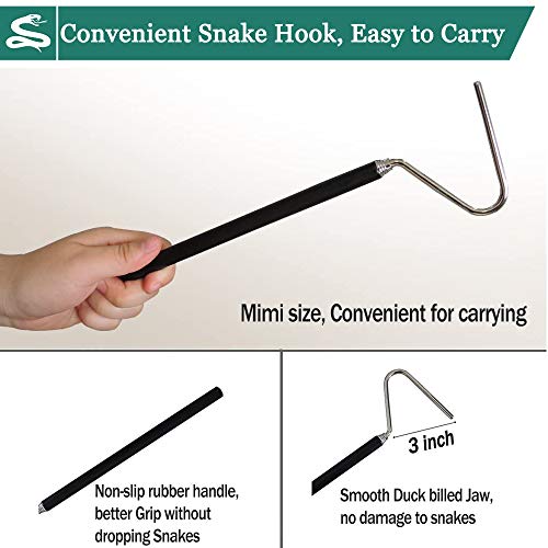 Ic Iclover 47 Inch Snake Tong +39 Inch Snake Hook, Heavy Duty Professional Grabber &Collapsible Snake Hook, Best Tool Set For Moving Rattle Snake Kingsnakes Lizard Reptiles (Snake Tongs+Hook) #TOP5