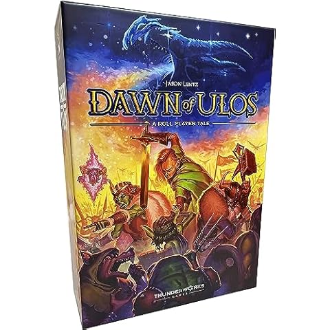 Thunderworks Games - Dawn of Ulos | Fantasy Economics Board Game | Tile Placement | Strategy Game of Gods and Factions | World of Ulos | Ages 14+ | Family Game for 1-5 Players | 60-90 Minutes Cover