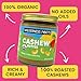 Wilderness Poets, Organic Roasted Cashew Butter - (8 Ounce Glass Jar) - Ultra Creamy, One Ingredient - No Added Sugar or Salt