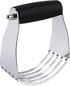 304 Stainless Steel Pastry Cutter, Heavy Duty Pastry Dough Blender, Cookie Cutter, Mixer for Baking Accessories, Cutting Butter Flour Cake Scone and Steak Pie