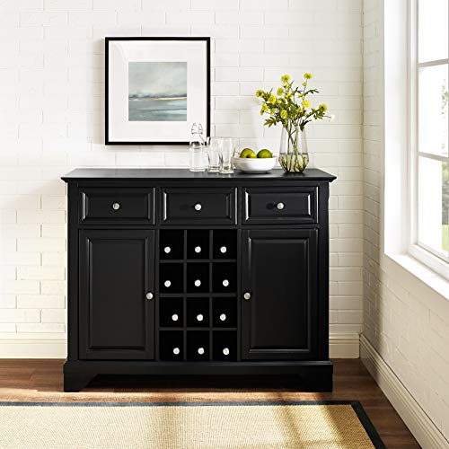 Crosley Furniture Lafayette Wine Buffet/Sideboard - Black #TOP1