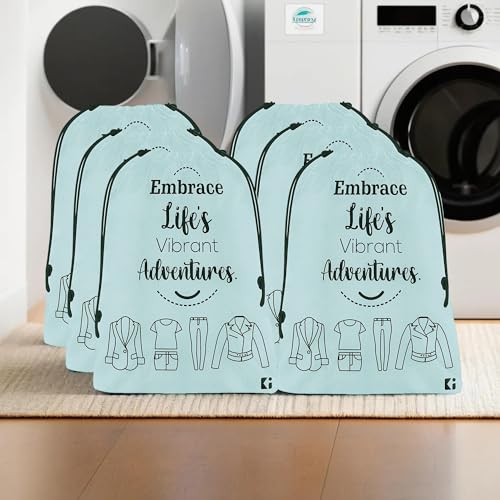 Image of Kuber Industries Pack of 6 Cloth Storage Bag | Non-Woven Storage Organizer | Travel Cloth Carrying Bag | Garments Cover for Laundry | Storage Organizer for Clothing | Medium | Grey
