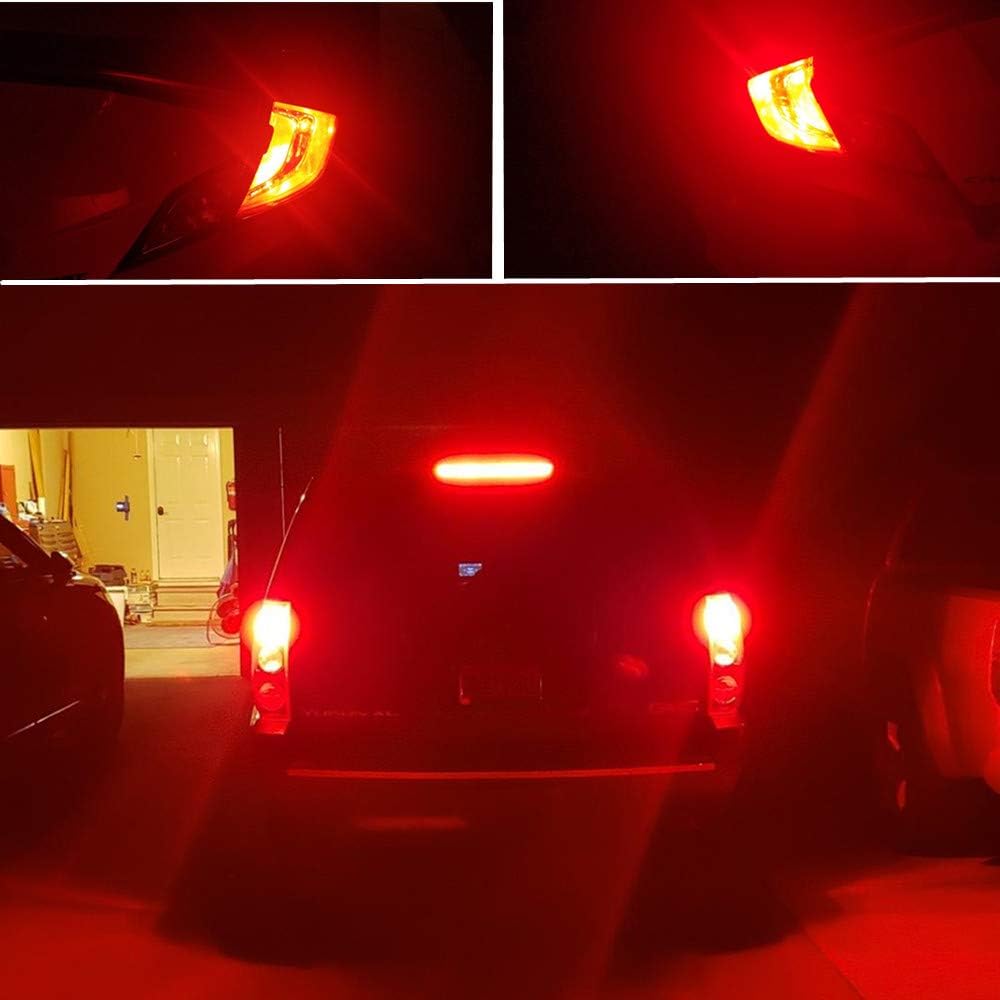 Alla Lighting Mini T20 7440 7443 LED Bulbs Xtreme Super Bright 2525 20W SMD, Turn Signal/Brake Tail Lights 12V 7443LL 7441 7444KK 7440LL 7443K, Pure Red