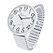 White Super Large Face Stretch Band Fashion Watch - Free Shipping