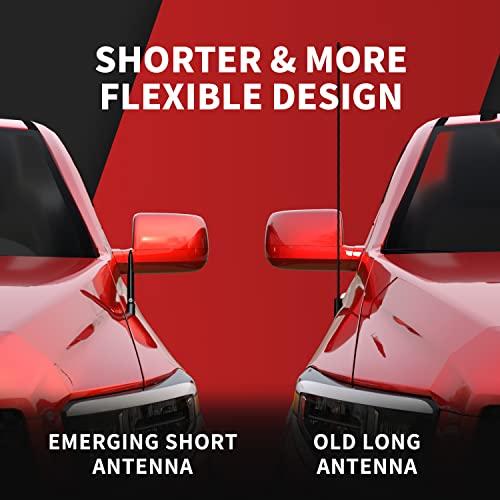 Procaps Truck 50 Cal Antenna Replacement For 2009 To 2023 Ford F-150 F-250 F-350 Super Duty And 1994 To 2023 Dodge Ram 1500 2500 3500 Radio Alloy Aluminum Antenna #TOP3