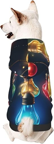 Sudaderas con capucha para perros con luces de Navidad en 3D para mascotas pequeñas, un disfraz acogedor para cachorros con estilo, delicias de