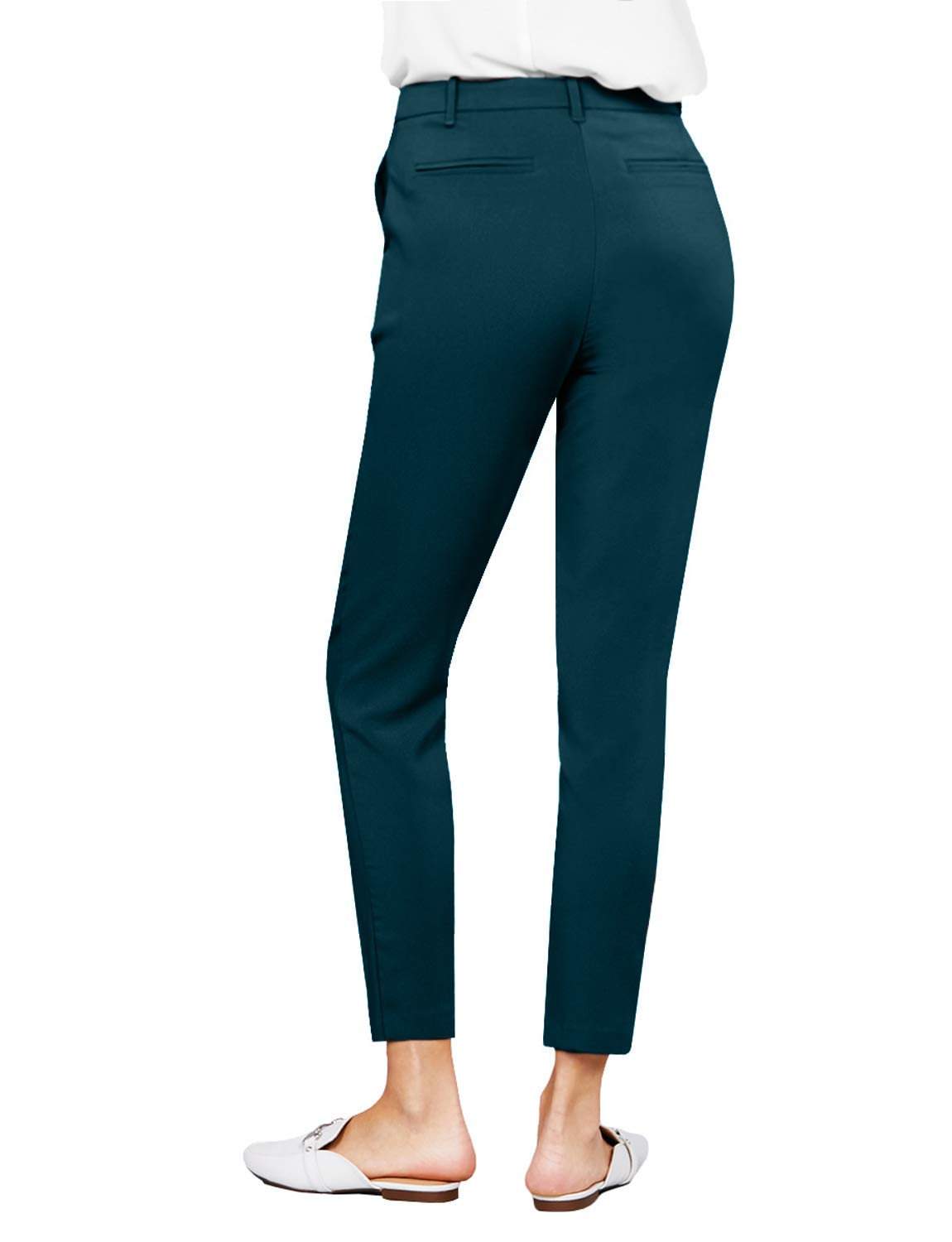 J LOVNY Womens Simple Seam Side Pocket Classic Long Pants S-3XL