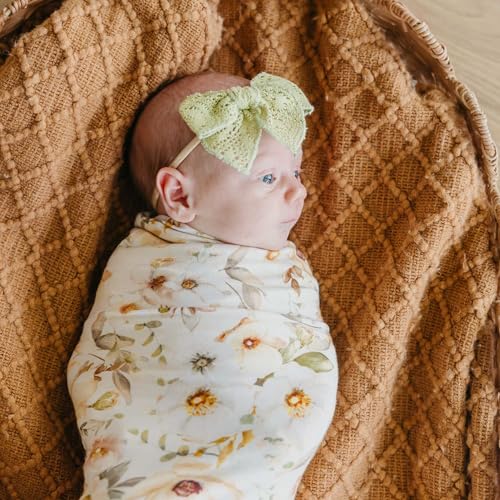 Image of Copper Pearl Swaddle Blankets for Newborns | Soft Stretchy Receiving Blankets for Boys and Girls | Large 46 x 46 Inch Baby Blankets | Lightweight and Breathable Swaddles | Angelique