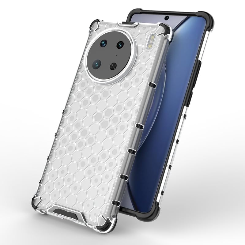 Image of Lustree TPU Honey Comb Armor Shock Proof Back Cover for for VIVO X90 PRO (Transparent)